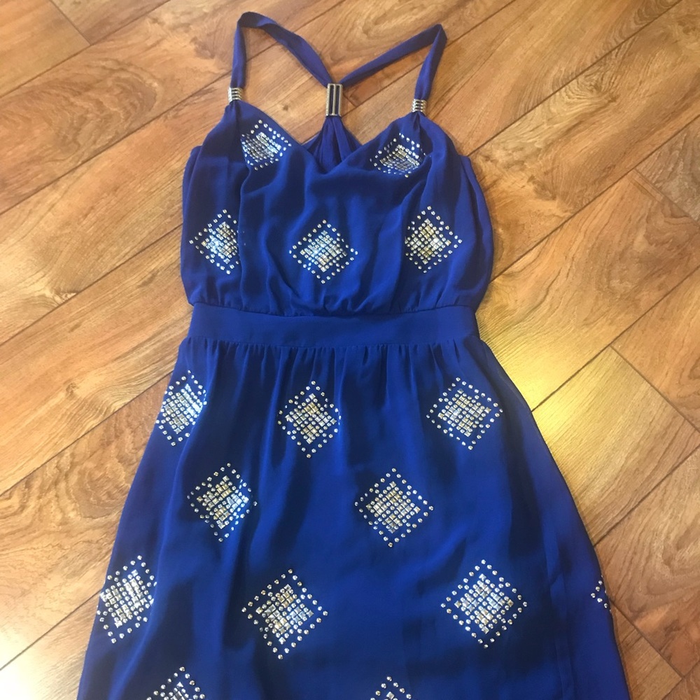 White House Black Market dress w/ starburst print